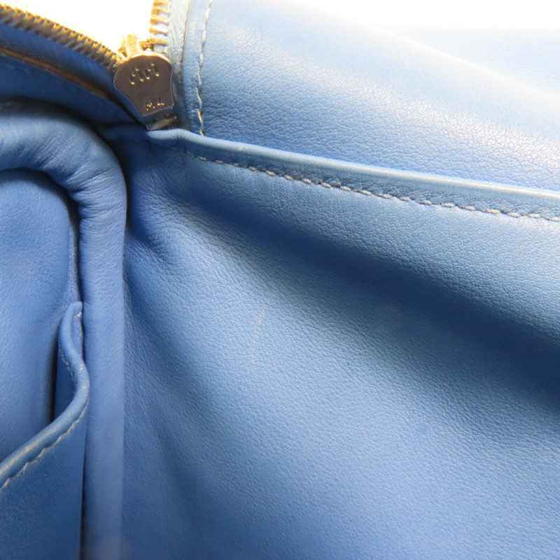 HERMES Swift皮革Lindy 26銀扣手挽肩背兩用袋Bleu Pardis-15