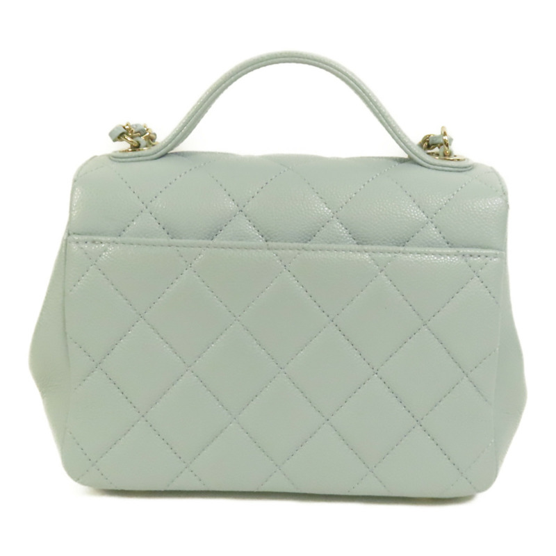 CHANEL 牛皮皮革Business Affinity Small金扣鏈帶手挽肩背兩用袋-1