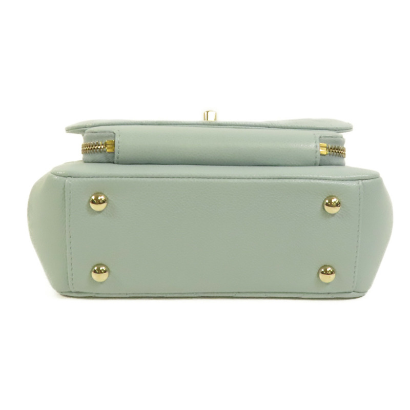 CHANEL 牛皮皮革Business Affinity Small金扣鏈帶手挽肩背兩用袋-3