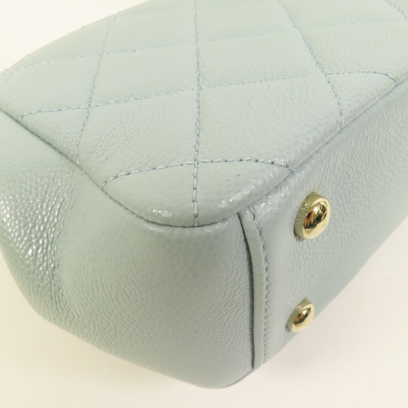 CHANEL 牛皮皮革Business Affinity Small金扣鏈帶手挽肩背兩用袋-13