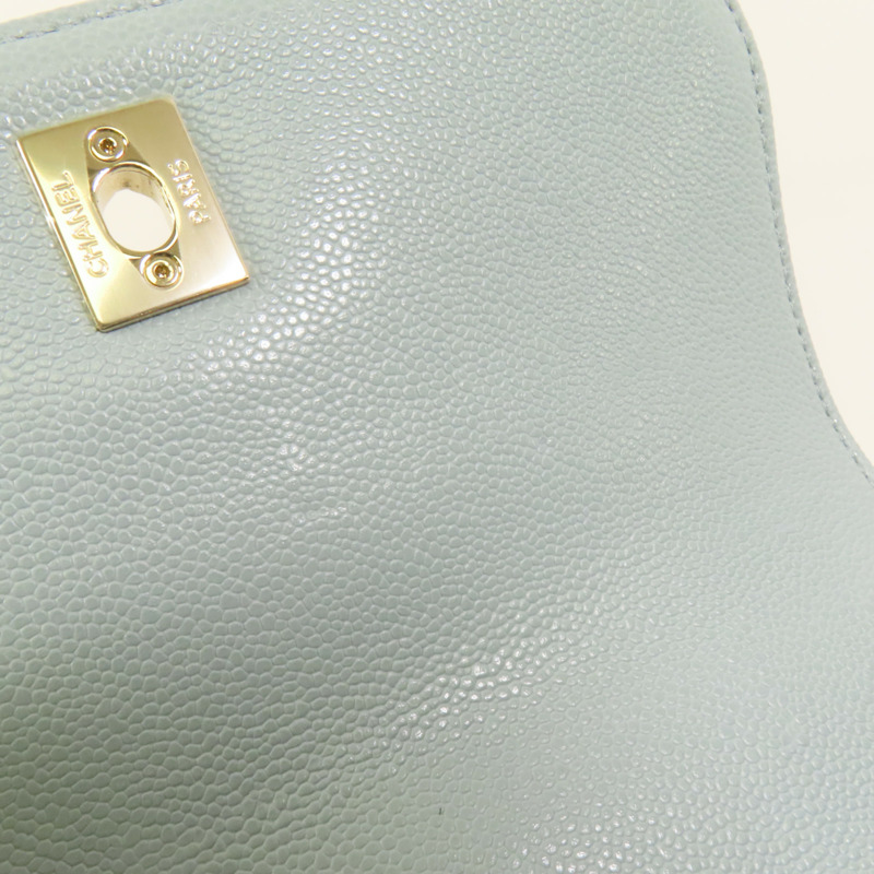 CHANEL 牛皮皮革Business Affinity Small金扣鏈帶手挽肩背兩用袋-14