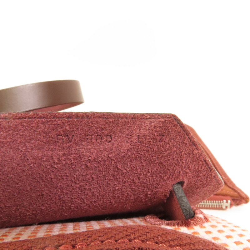 HERMES 帆布Herbag PM銀扣手挽肩背兩用袋Brique-10