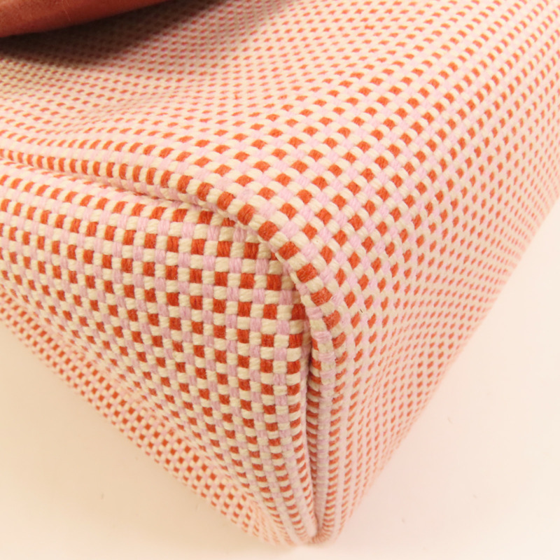 HERMES 帆布Herbag PM銀扣手挽肩背兩用袋Brique-13