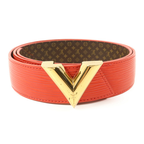 LOUIS VUITTON Epi Belt金扣皮帶
