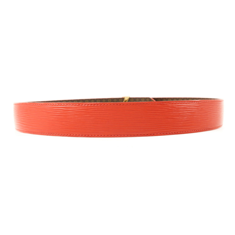LOUIS VUITTON Epi Belt金扣皮帶-2