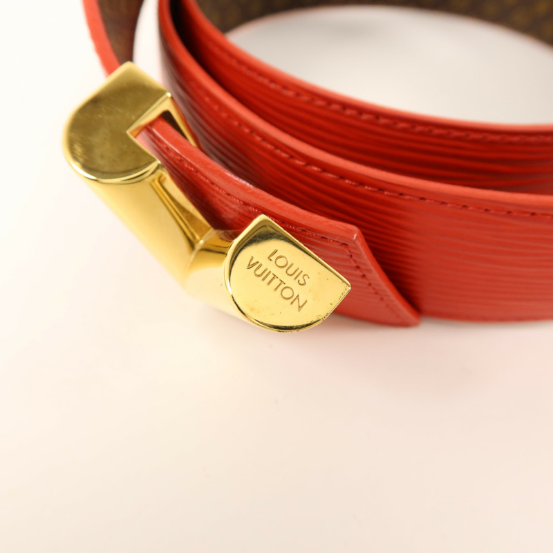 LOUIS VUITTON Epi Belt金扣皮帶-11