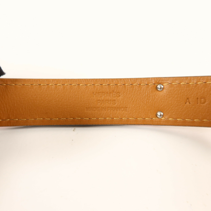 HERMES Epsom皮革Kelly Belt 18銀扣皮帶Rose Pourpre-6