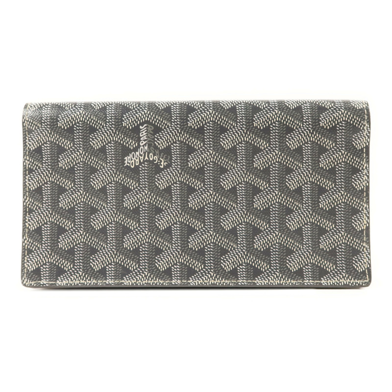 GOYARD 塗層帆布Long Bifold Wallet銀扣長錢包-1