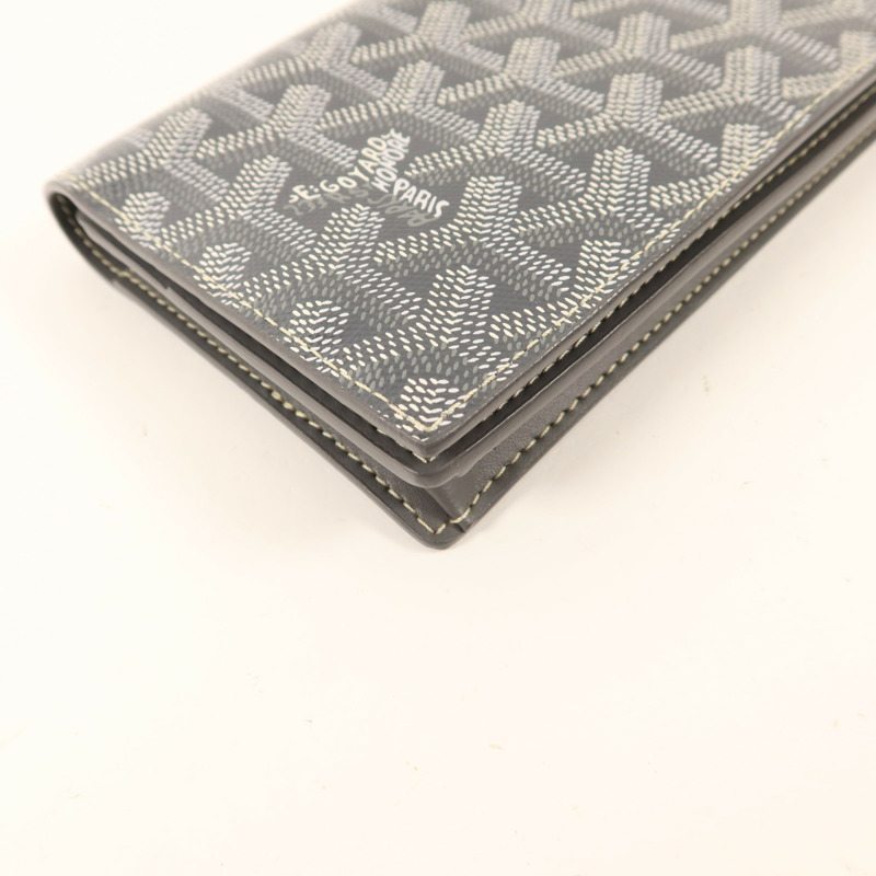 GOYARD 塗層帆布Long Bifold Wallet銀扣長錢包-10
