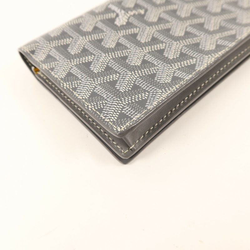GOYARD 塗層帆布Long Bifold Wallet銀扣長錢包-12