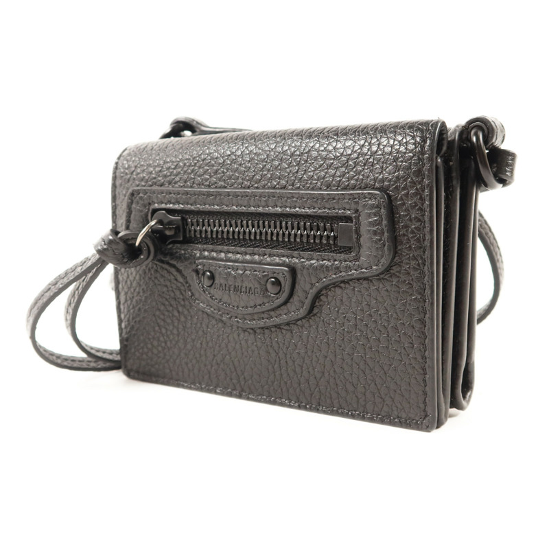 BALENCIAGA 牛皮皮革Mini Neo Classic Wallet Bag肩背袋-1