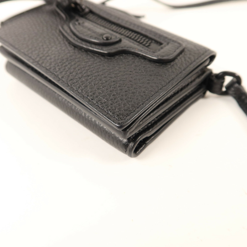 BALENCIAGA 牛皮皮革Mini Neo Classic Wallet Bag肩背袋-11