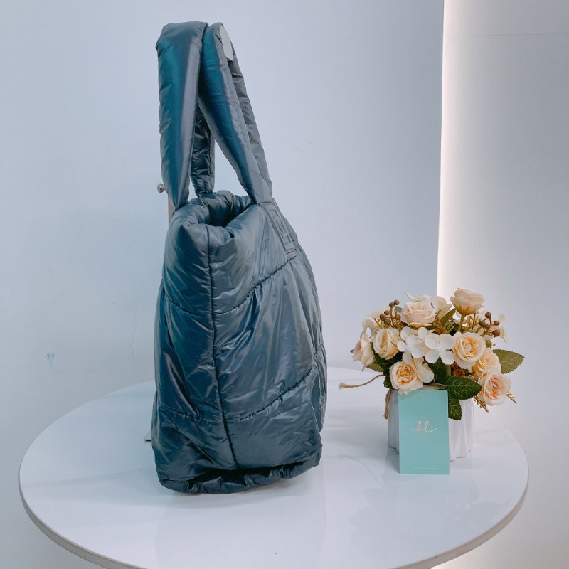 MS0594 Chanel 香奈兒 太空棉 尼龍 托特包 跣水 軍藍色 銀扣 Coco Cocoon Tote Nylon Navy x PHW-2