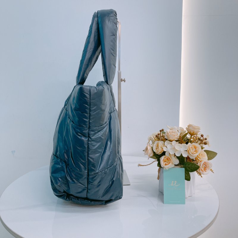 MS0594 Chanel 香奈兒 太空棉 尼龍 托特包 跣水 軍藍色 銀扣 Coco Cocoon Tote Nylon Navy x PHW-3