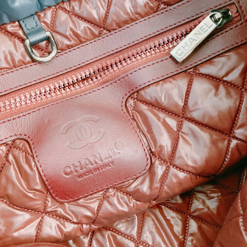 MS0594 Chanel 香奈兒 太空棉 尼龍 托特包 跣水 軍藍色 銀扣 Coco Cocoon Tote Nylon Navy x PHW-10