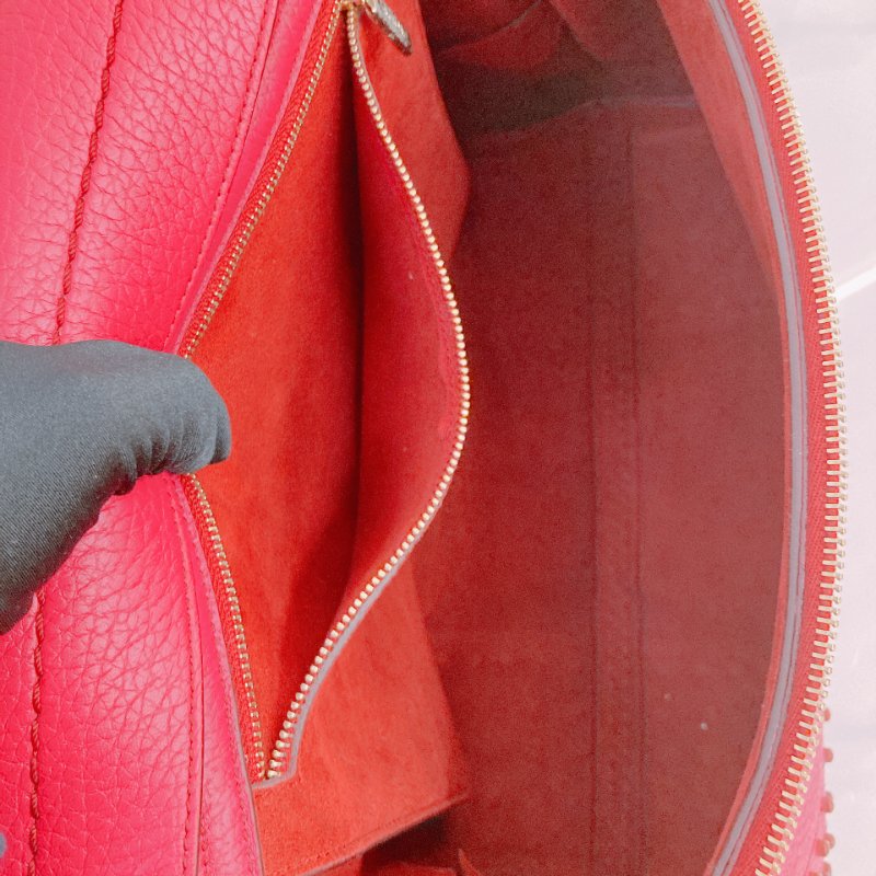 MS0595 Tod's 托德斯 豆豆風格 意大利 牛皮 手提 單肩 紫紅色 金扣 Wave Top Handle Bag Calfskin Purple x GHW-11