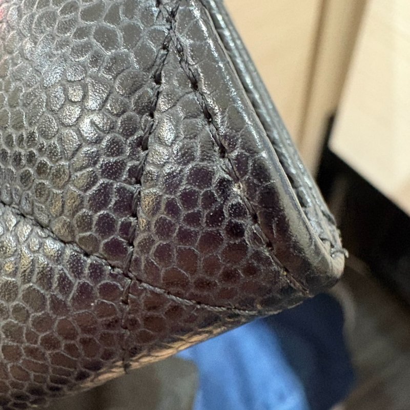 CHANEL 魚子醬牛皮黑金卡片夾-20