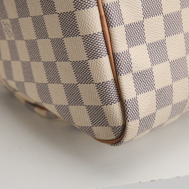 二手Lv Speedy 30 白棋盤格手提款-4