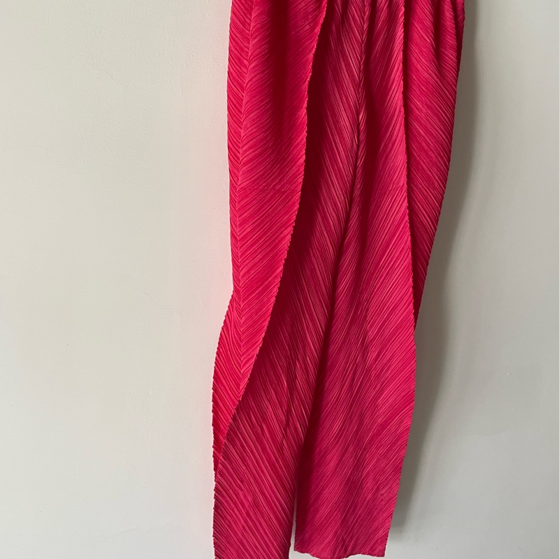 ▪️富貴選物FUGUEI▪️PP 三宅一生 玫瑰粉色 八片斜紋長褲-7