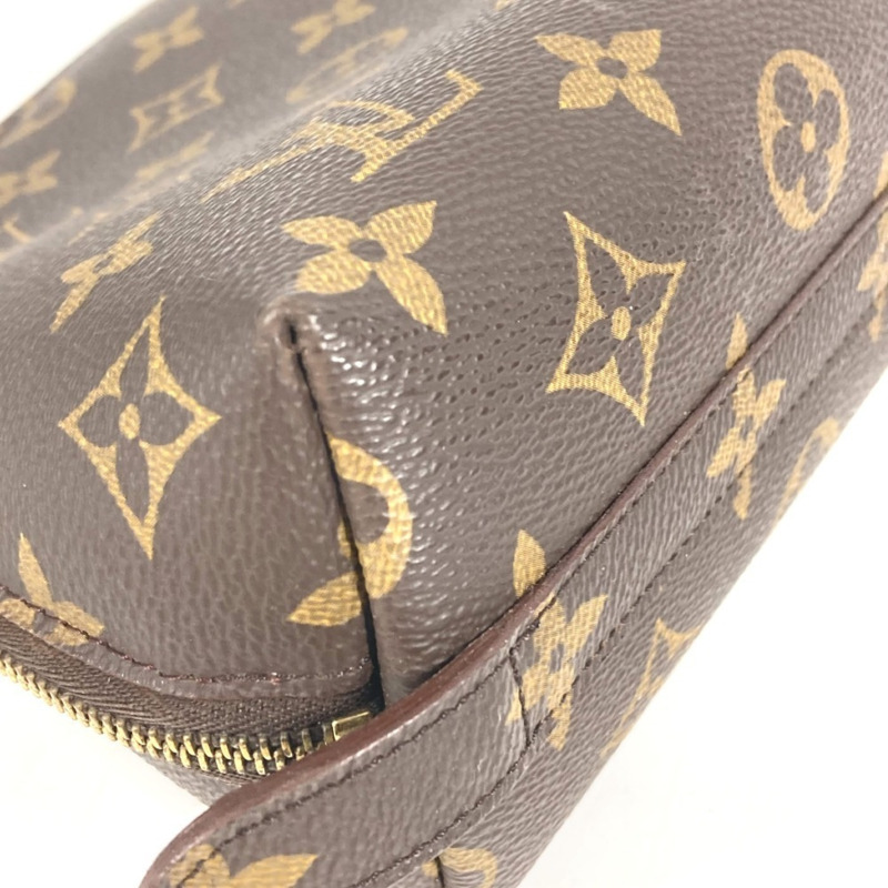 路易威登 M47520 Monogram Trousse Demi Ronde 化妝包 旅行多功能化妝帆布女士棕色-1