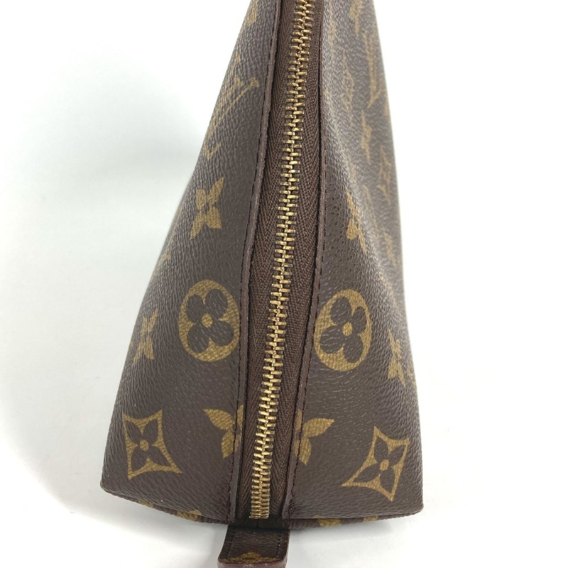 路易威登 M47520 Monogram Trousse Demi Ronde 化妝包 旅行多功能化妝帆布女士棕色-4