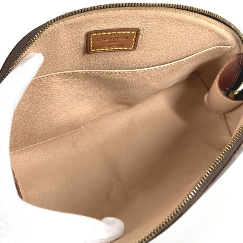 路易威登 M47520 Monogram Trousse Demi Ronde 化妝包 旅行多功能化妝帆布女士棕色-9