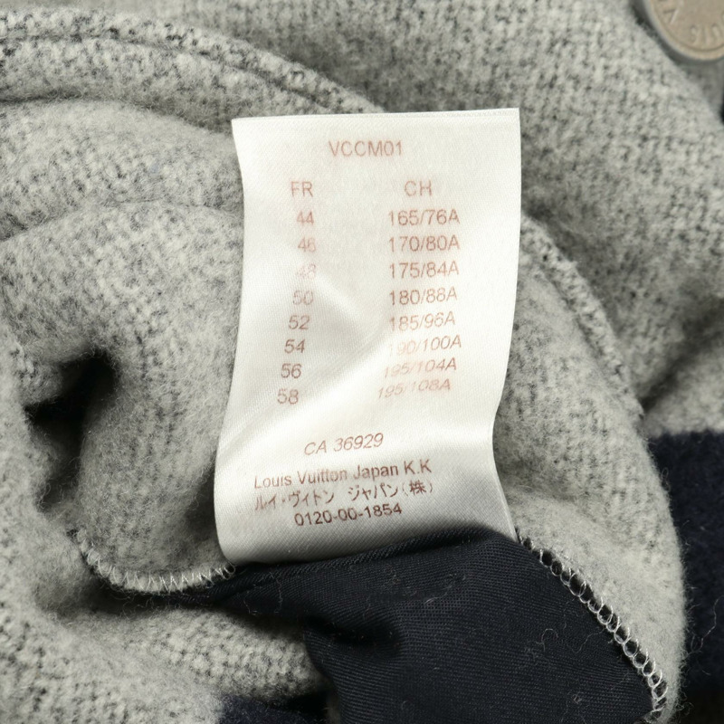 路易威登 Anaplana 冬季體育場夾克 其他羊毛羊絨灰色海軍藍灰色 男士二手-3