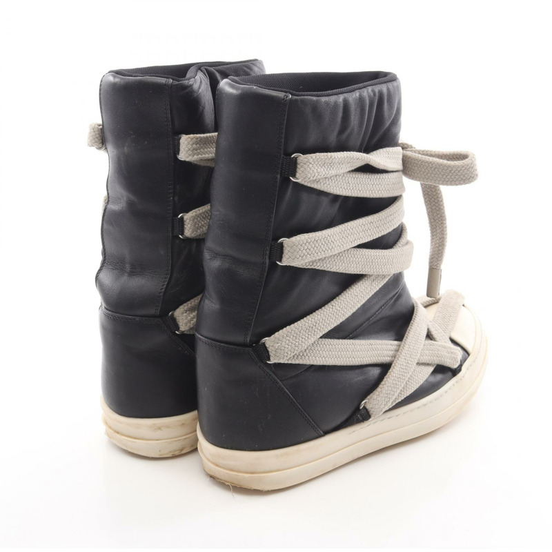 Rick Owens Jumbo 羽絨靴,黑色真皮,#40,二手男款-1