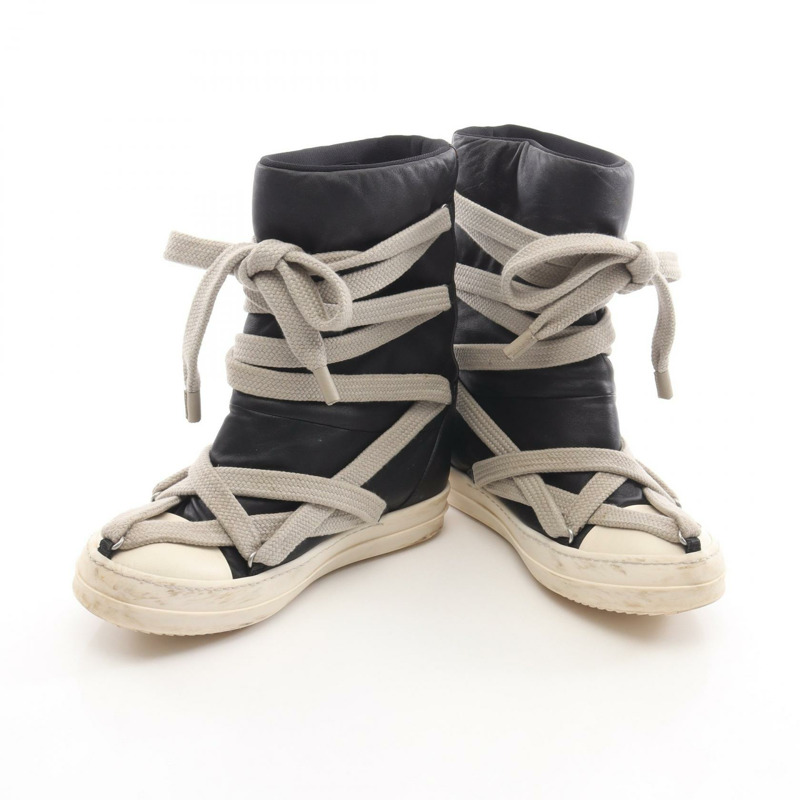 Rick Owens Jumbo 羽絨靴,黑色真皮,#40,二手男款-2