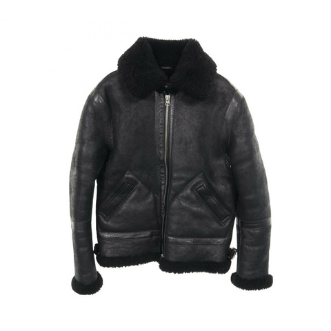 ACNE STUDIOS Ian Shearling 皮革外套 Jean Mouton 黑色 二手 男款