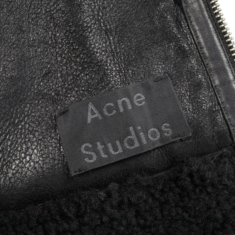 ACNE STUDIOS Ian Shearling 皮革外套 Jean Mouton 黑色 二手 男款-2