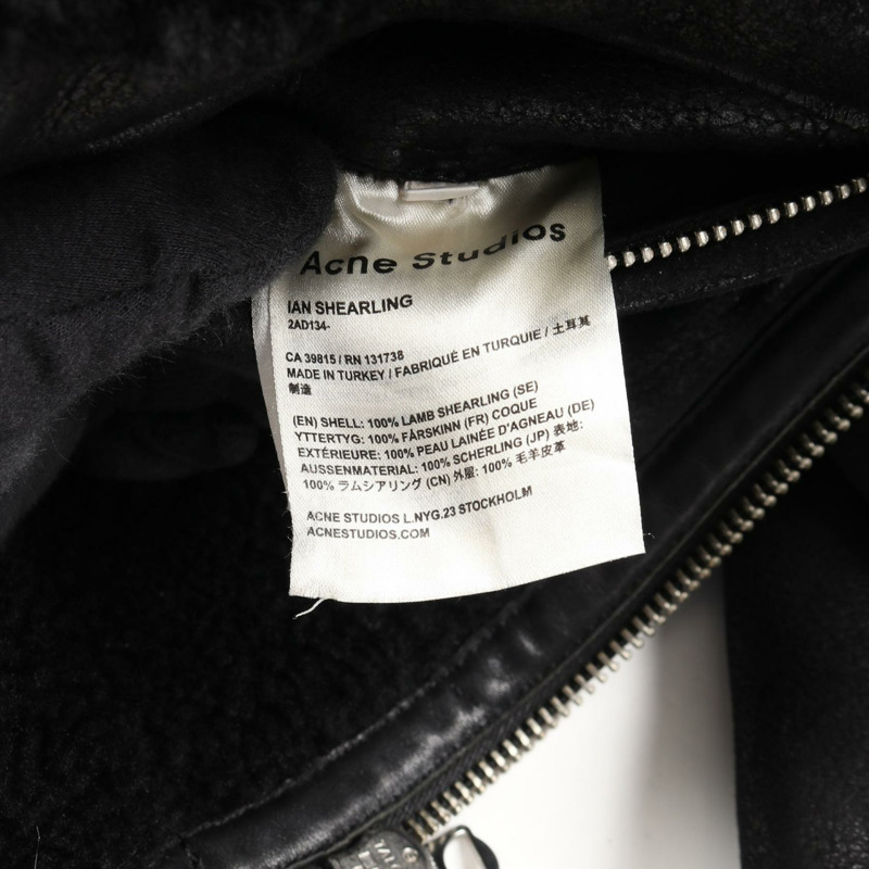 ACNE STUDIOS Ian Shearling 皮革外套 Jean Mouton 黑色 二手 男款-3