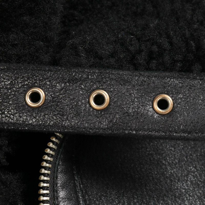 ACNE STUDIOS Ian Shearling 皮革外套 Jean Mouton 黑色 二手 男款-6