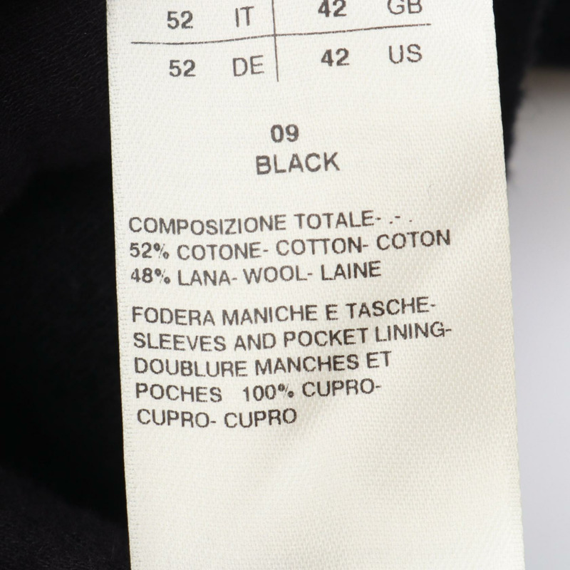 Rick Owens LIDO 夾克,羊毛棉混紡,黑色,二手男款,尺寸 52-3