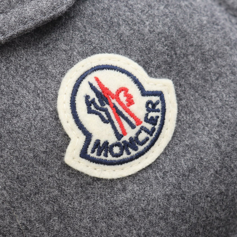 MONCLER MONTGENEVRE 羽絨外套 羊毛 灰色 男款 二手-4