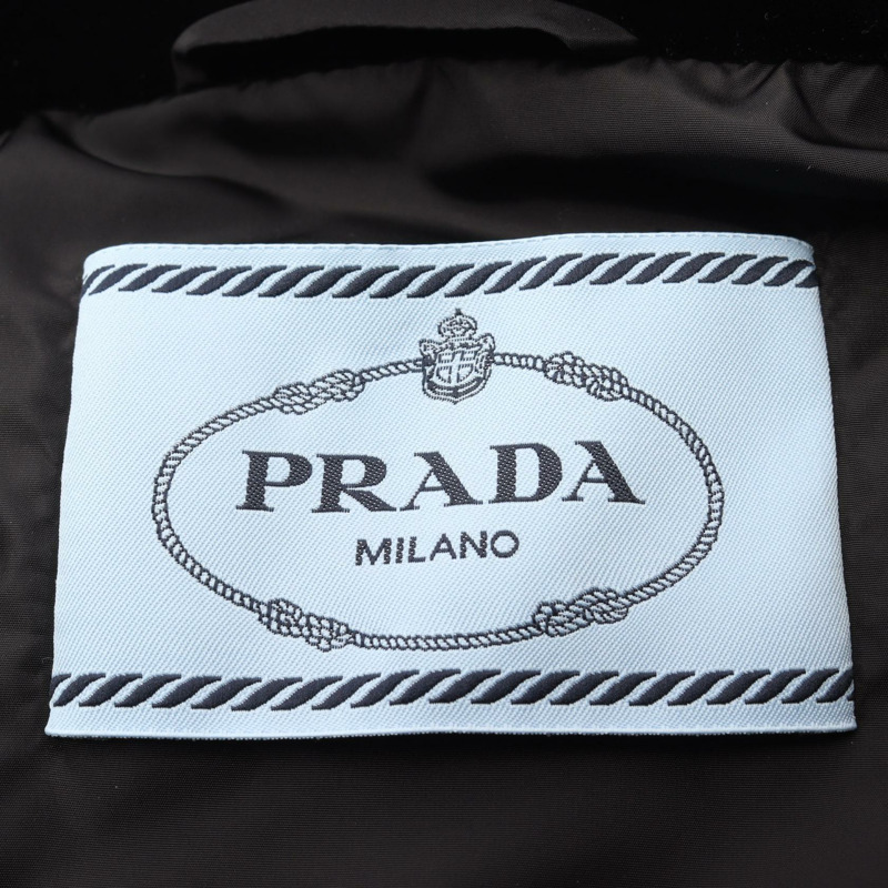 PRADA 男士羽絨外套 #38 人造絲黑色 二手-3