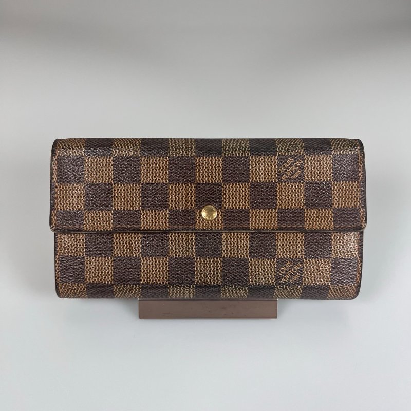 LV N61725 棋盤格掀蓋長夾-0