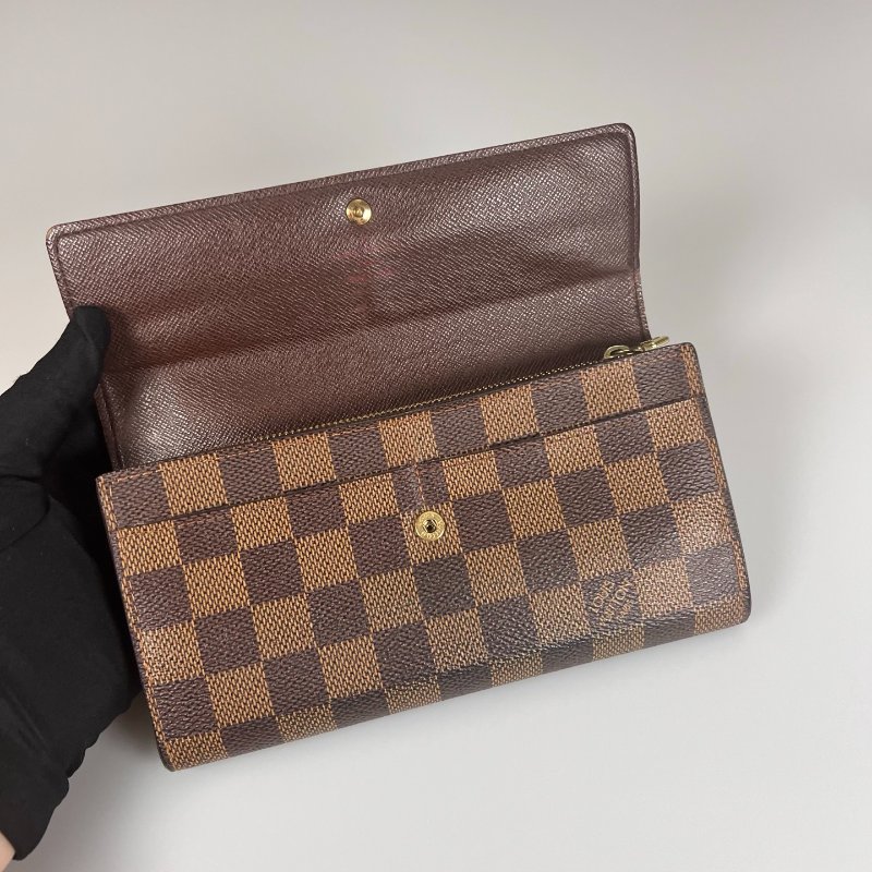 LV N61725 棋盤格掀蓋長夾-4