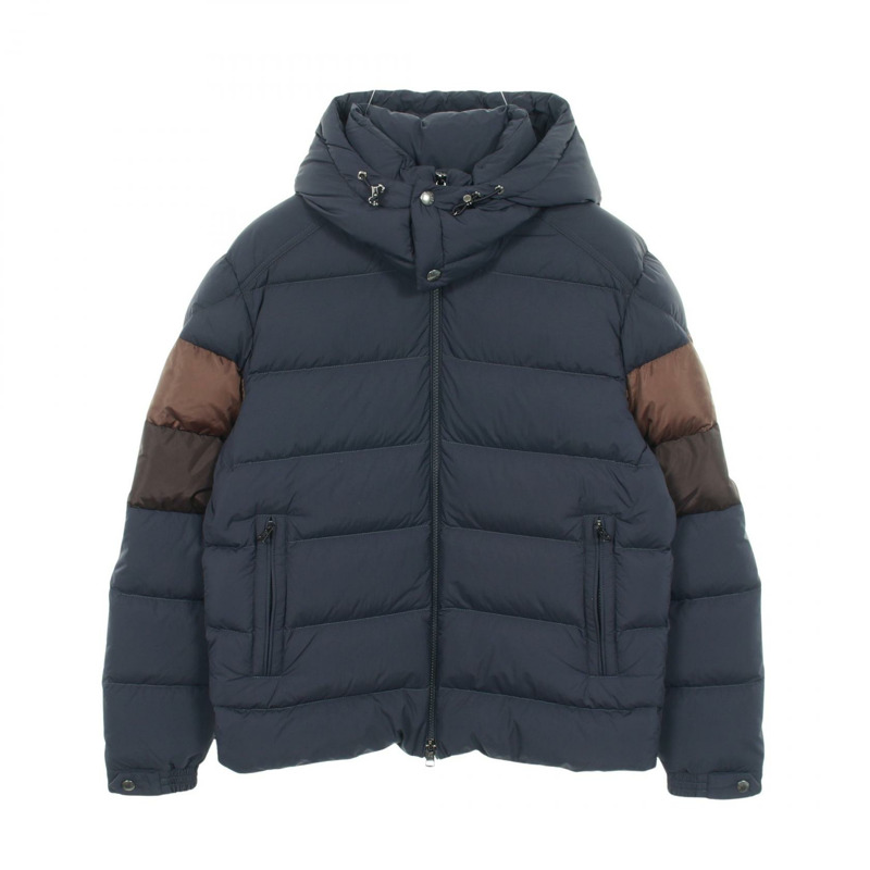 MONCLER ENZIAN 羽絨服,附帽,尼龍材質,海軍藍,1號,二手男款-0