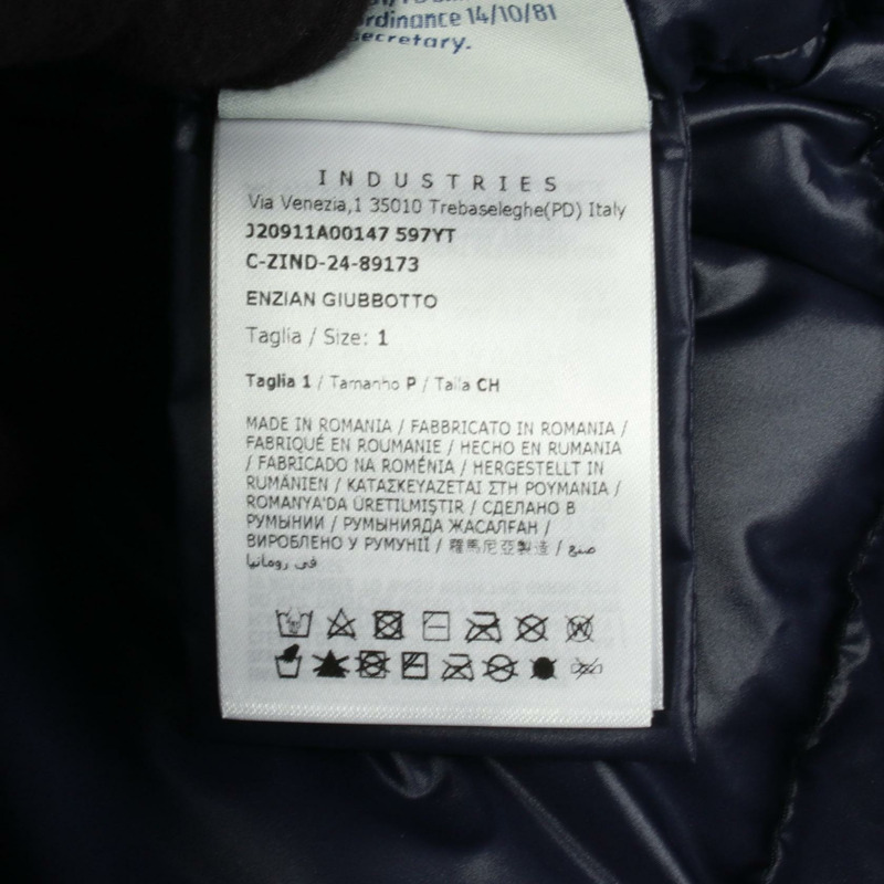 MONCLER ENZIAN 羽絨服,附帽,尼龍材質,海軍藍,1號,二手男款-4