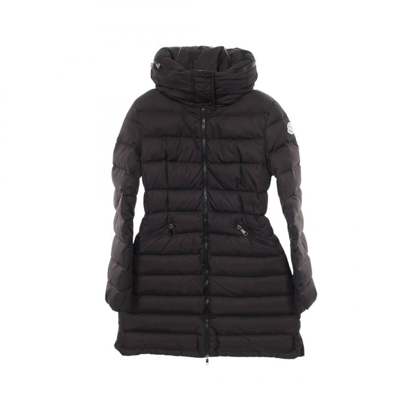 MONCLER FLAMMETTE 羽絨外套 #0 連帽衫 4993105 尼龍 黑色 二手 女款-0