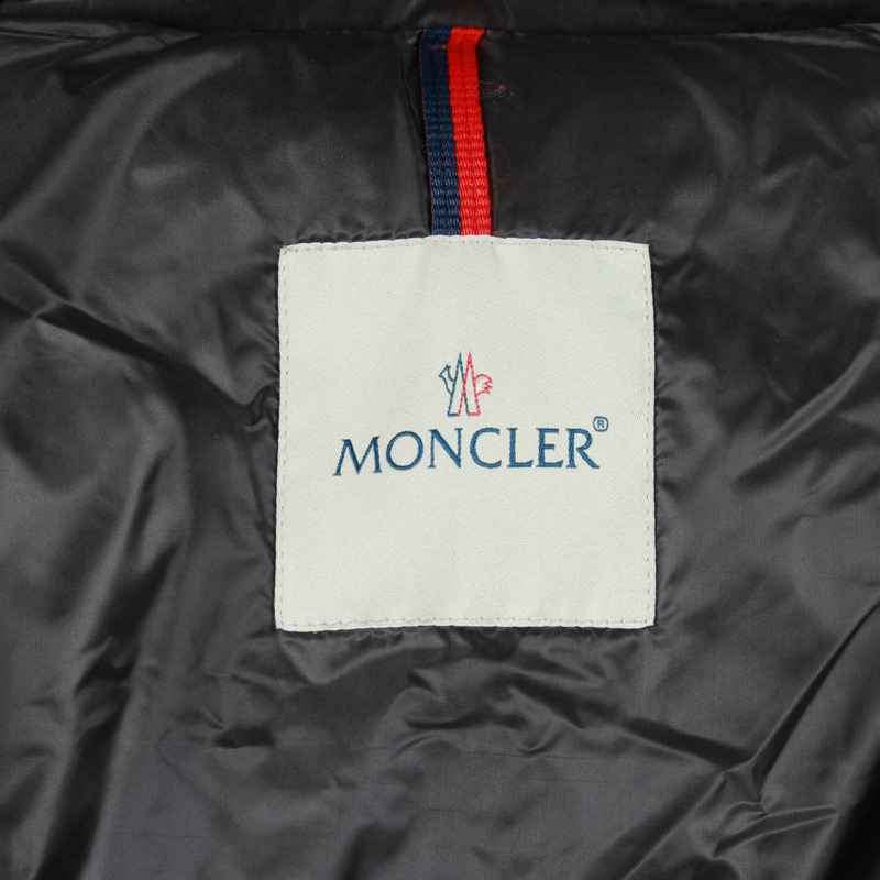 MONCLER HERMINE 帶帽羽絨外套 尼龍灰色 #0 二手女款-2