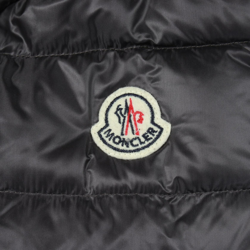 MONCLER HERMINE 帶帽羽絨外套 尼龍灰色 #0 二手女款-5