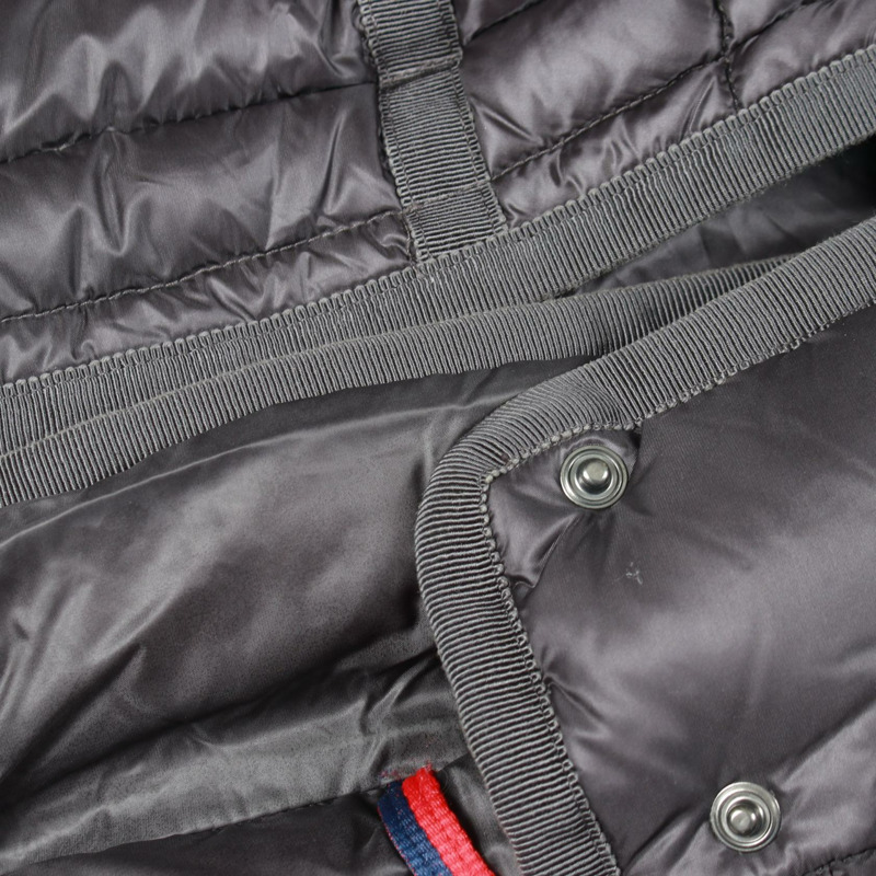 MONCLER HERMINE 帶帽羽絨外套 尼龍灰色 #0 二手女款-8