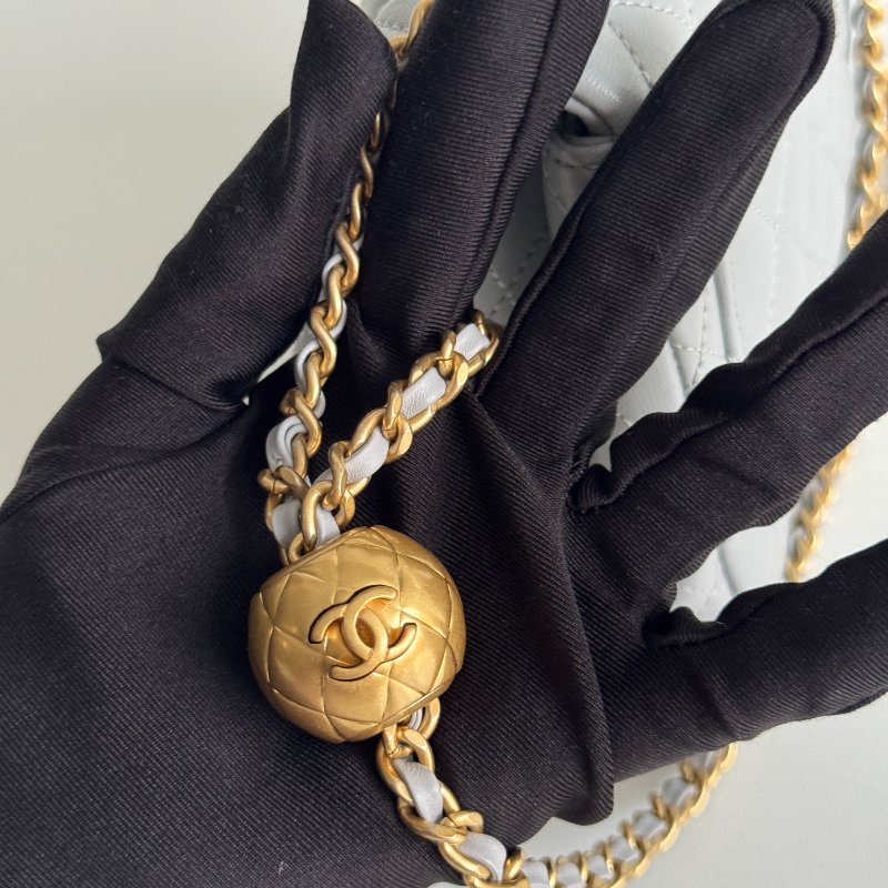 99新🆕 Chanel 香奈兒 金球方胖子 灰色金釦-10