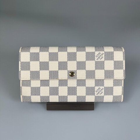 LV N61735 白棋盤格紋長夾