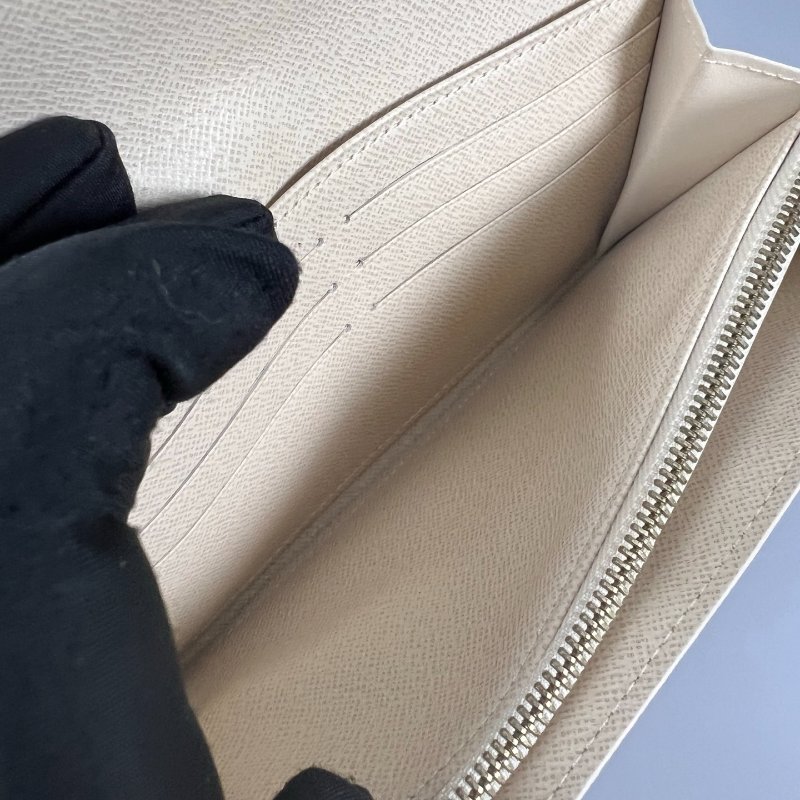 LV N61735 白棋盤格紋長夾-7