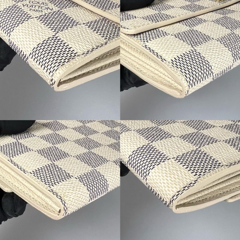 LV N61735 白棋盤格紋長夾-9