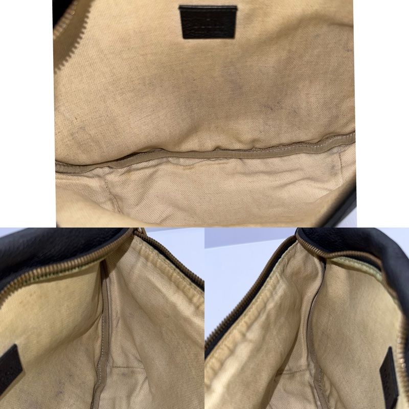 GUCCI 古馳 PRINT系列 黑色牛皮腰包  493869-4