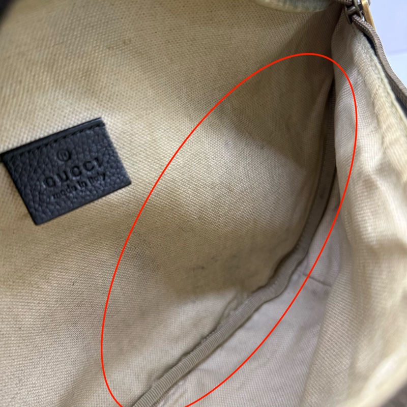 GUCCI 古馳 PRINT系列 黑色牛皮腰包  493869-6